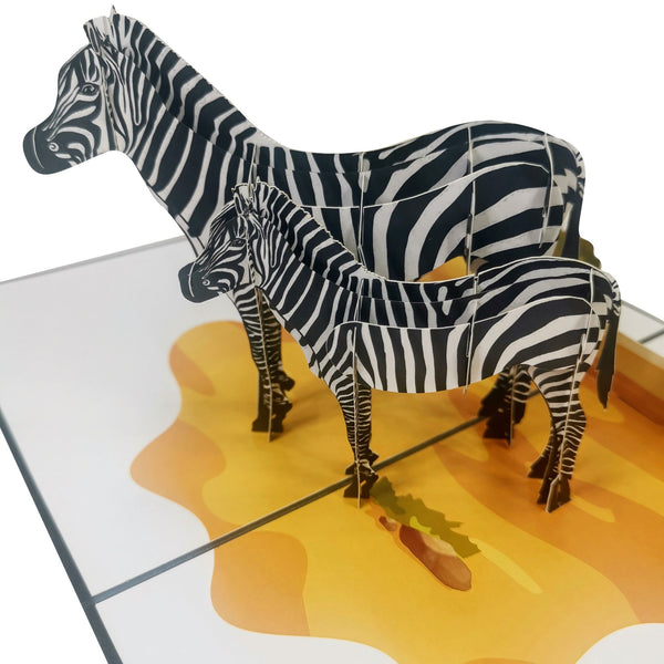 Zebra & Foal Pop-Up Card - Image 3