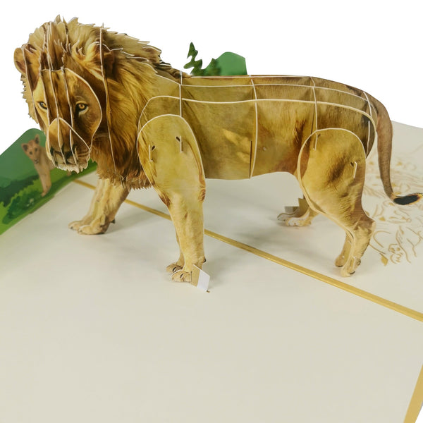 Lion & His Pride Pop-Up Card - Image 3