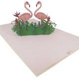 Flamingo Couple 3D Pop Up Card UK