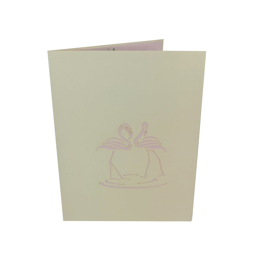 Flamingo Couple 3D Pop Up Card UK