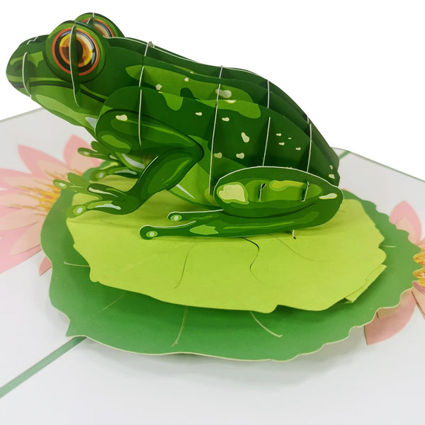 Green Frog Pop-Up Card - Image 3