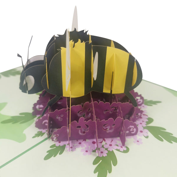 Bee Pollinating Hydrangea Pop-Up Card - Image 3