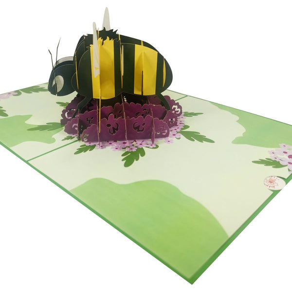 Bee Pollinating Hydrangea Pop-Up Card - Image 4