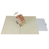 New Baby Girl in Buggy 3D Pop Up Card UK