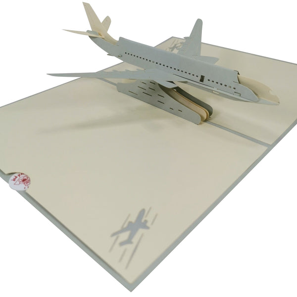 Aeroplane in Grey Pop-Up Card - Image 4