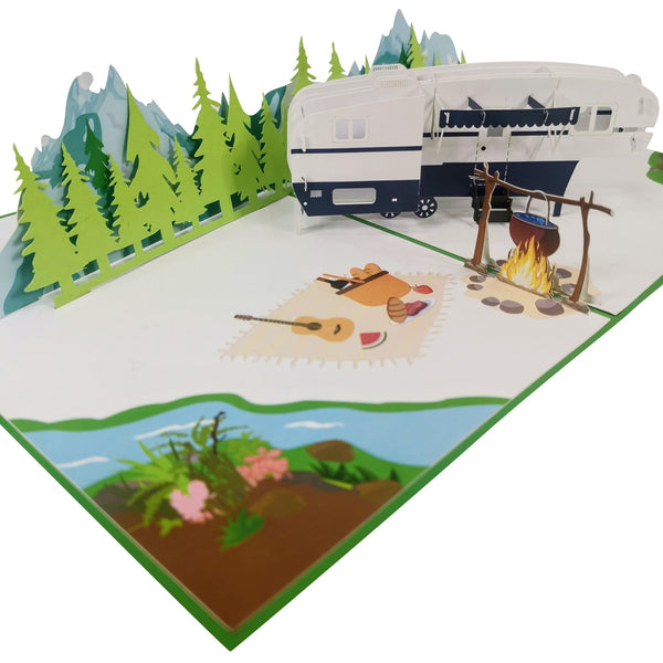 RV Motorhome Caravan Pop-Up Card - Image 4