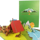 The Great Outdoors Camping 3D Pop Up Card UK