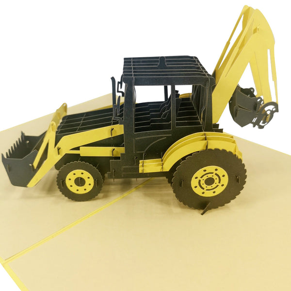 Backhoe Loader Digger Pop-Up Card - Image 3