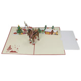 Rudolph Wishes Merry Christmas 3D Pop Up Christmas Card UK