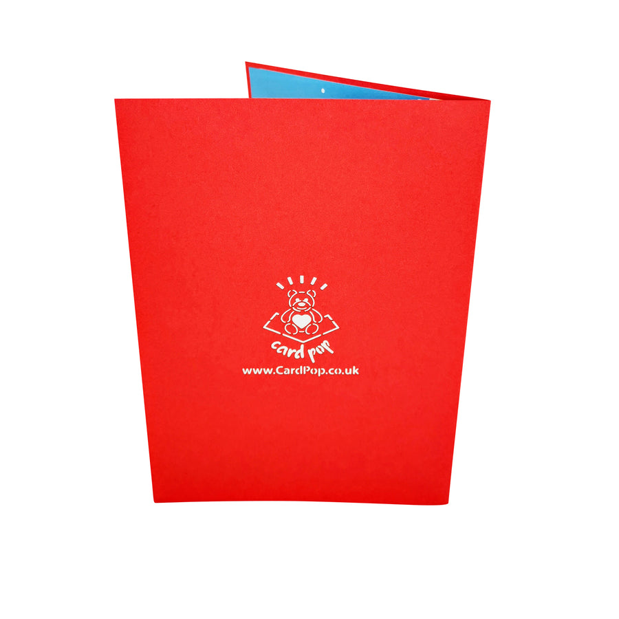 Heart Hot Air Balloon 3D Pop Up Card UK