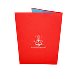 Heart Hot Air Balloon 3D Pop Up Card UK