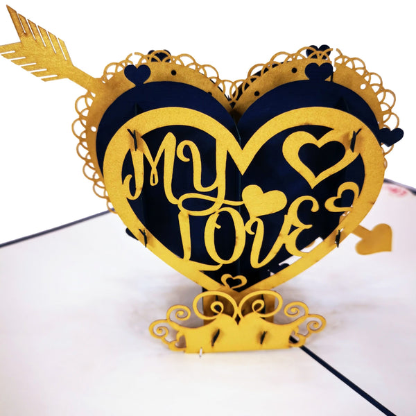 'My Love' Heart Pop-Up Card - Image 3