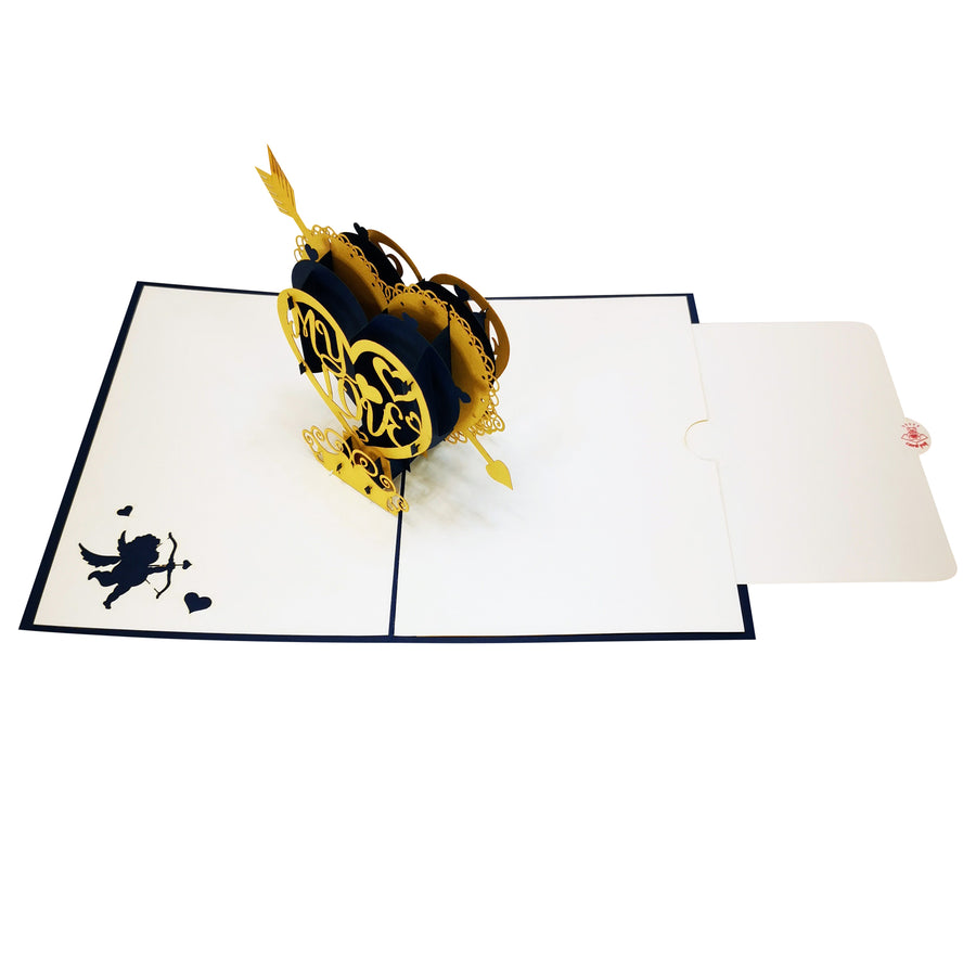'My Love' Heart 3D Pop Up Card UK