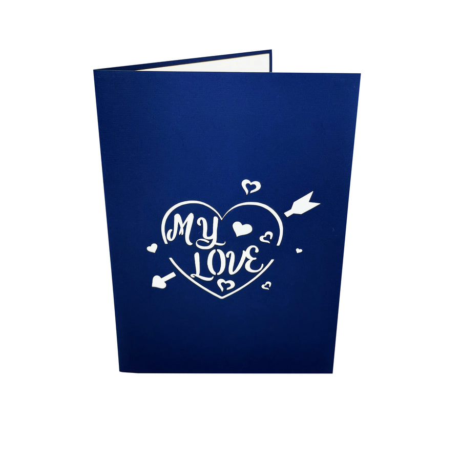 'My Love' Heart 3D Pop Up Card UK