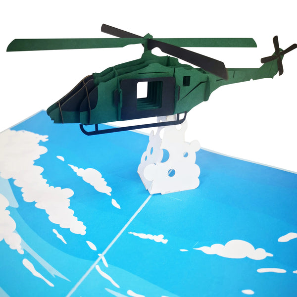 Military Helicopter Pop-Up Card - Image 3