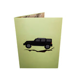 Jeep 4x4 Off Road Car in Black Pop Up Card UK