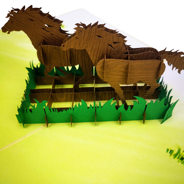 Galloping Horses Pop-Up Card - Image 3