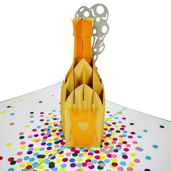 Champagne Bubbles Pop-Up Card - Image 3