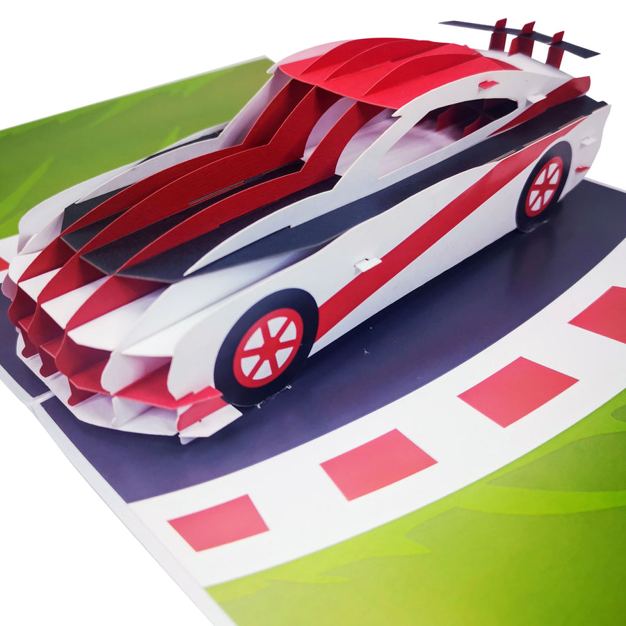 Racing Car Pop Up Card UK