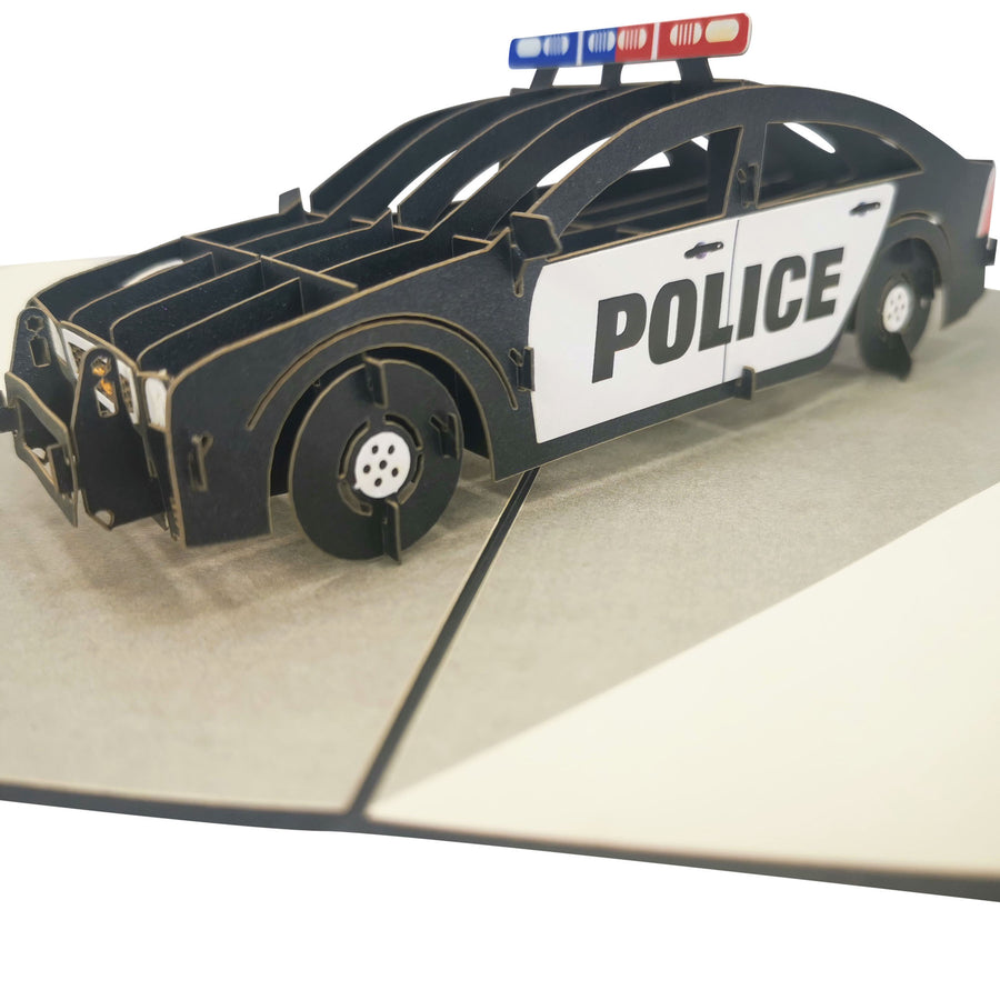 American Cop Car 3D Pop Up Card UK
