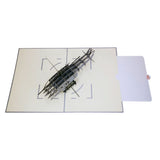 Silver Military Helicopter 3D Pop Up Card UK