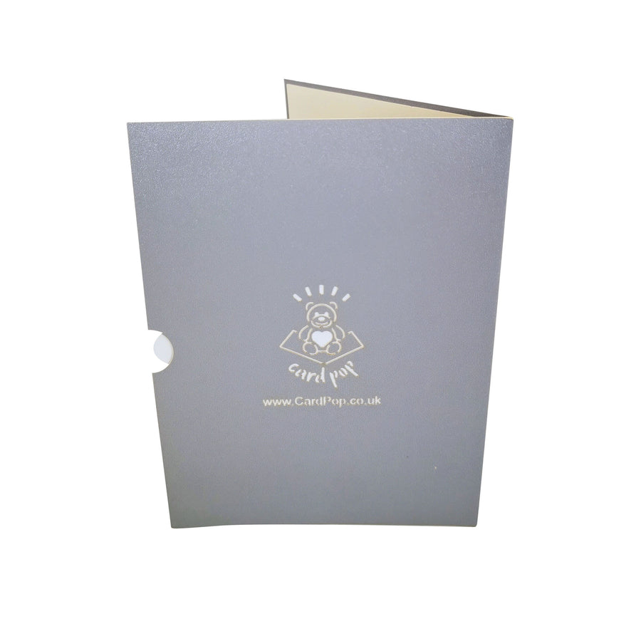 Silver Military Helicopter 3D Pop Up Card UK