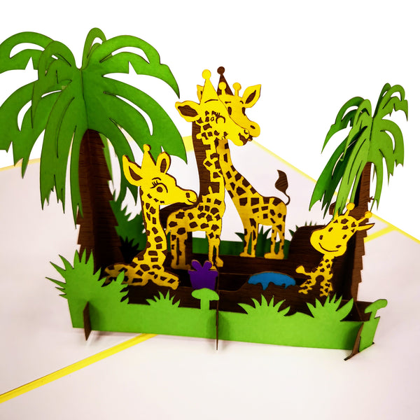 Giraffe in the Jungle Pop-Up Card - Image 3