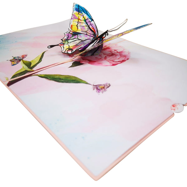 Watercolour Butterfly Pop Up Card Uk