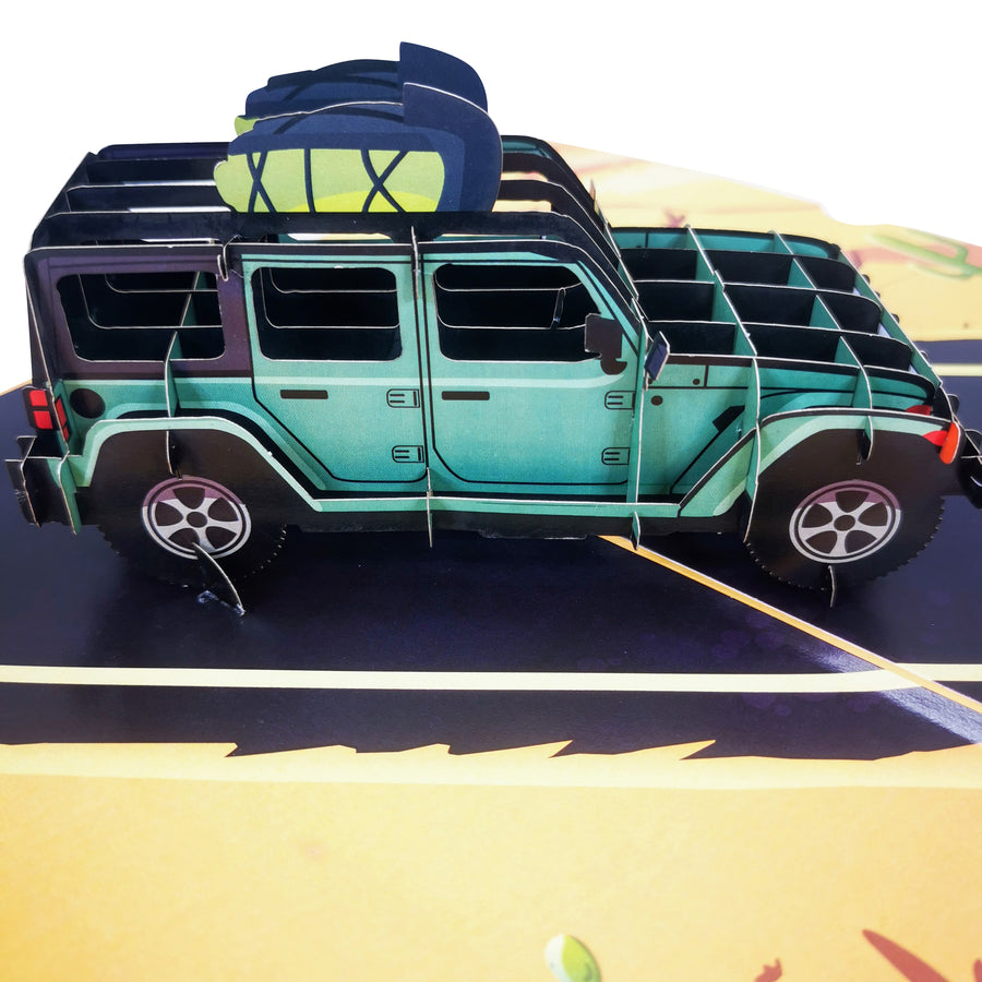 4x4 Off Road Adventure Car Pop-Up Card