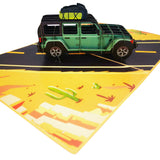 4x4 Off Road Adventure Car Pop-Up Card