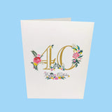 Fortieth Birthday 3D Pop-Up Card UK