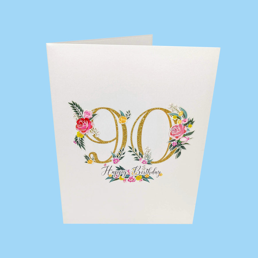 Ninetieth Birthday 3D Pop-Up Card UK