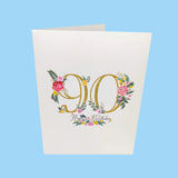 Ninetieth Birthday 3D Pop-Up Card UK