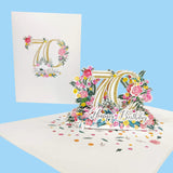 Seventieth Birthday 3D Pop-Up Card UK