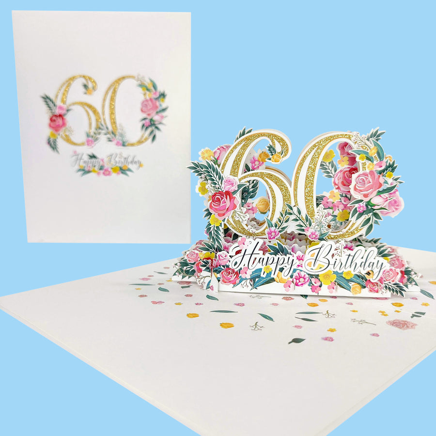 Sixtieth Birthday 3D Pop-Up Card UK