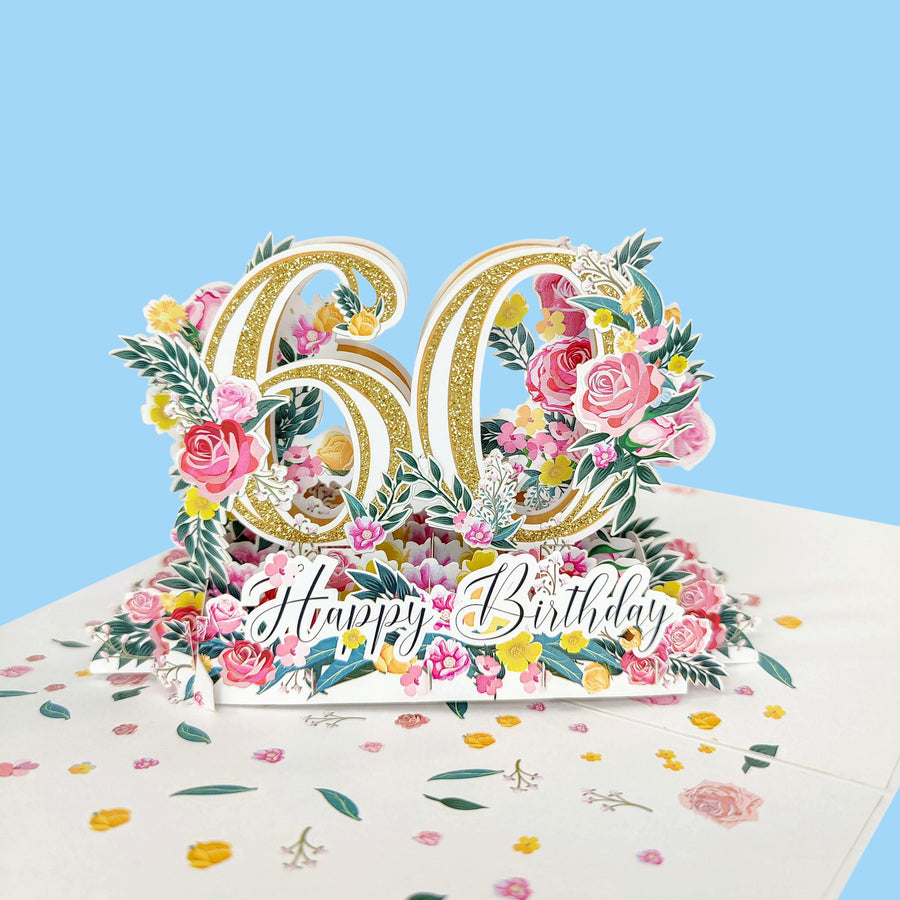 Sixtieth Birthday 3D Pop-Up Card UK