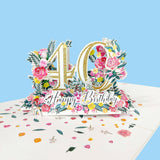Fortieth Birthday 3D Pop-Up Card UK
