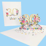 Thirtieth Birthday 3D Pop-Up Card UK