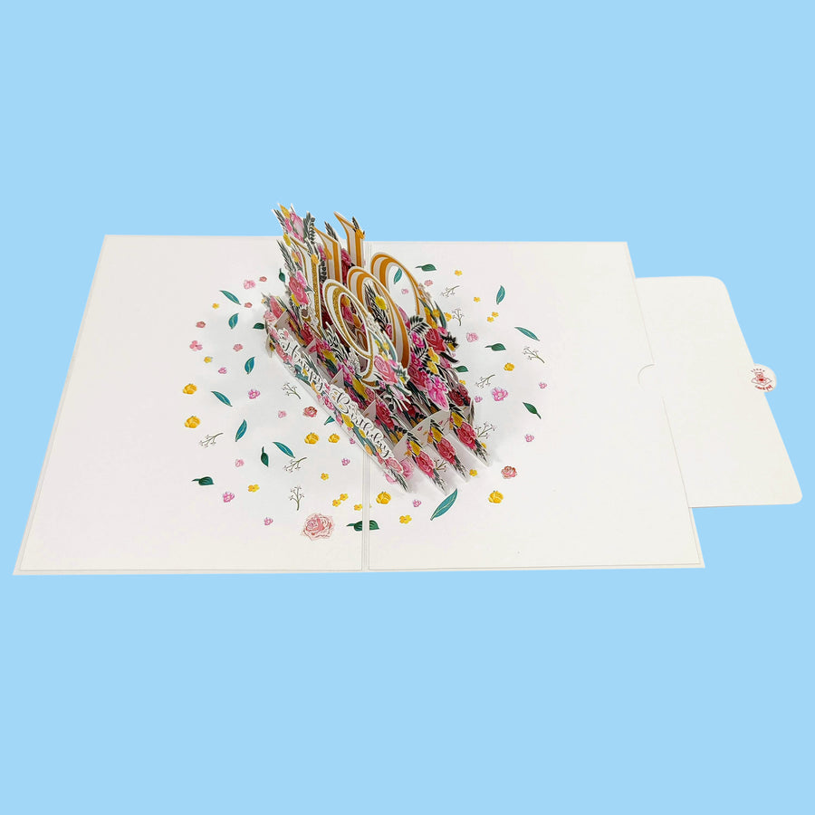 Ninetieth Birthday 3D Pop-Up Card UK