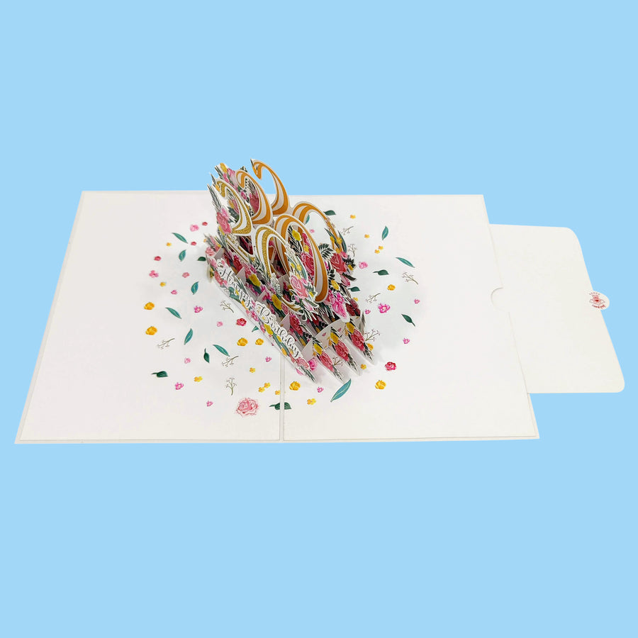 Twentieth Birthday 3D Pop-Up Card UK
