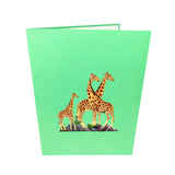 Giraffes on Safari 3D Pop-Up Card UK