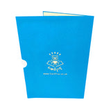 Blue Vespa Scooter 3D Pop-Up Card UK