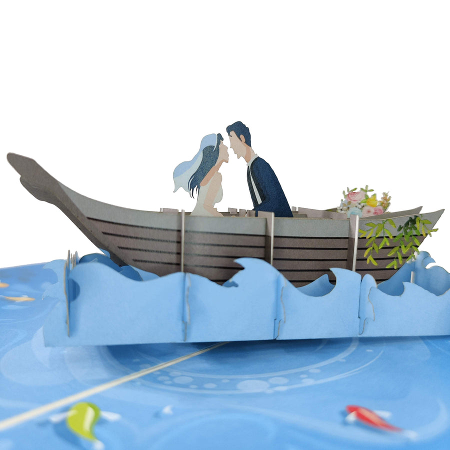 Wedding Boat Pop-Up Card