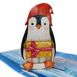 Christmas Penguin Pop-Up Card