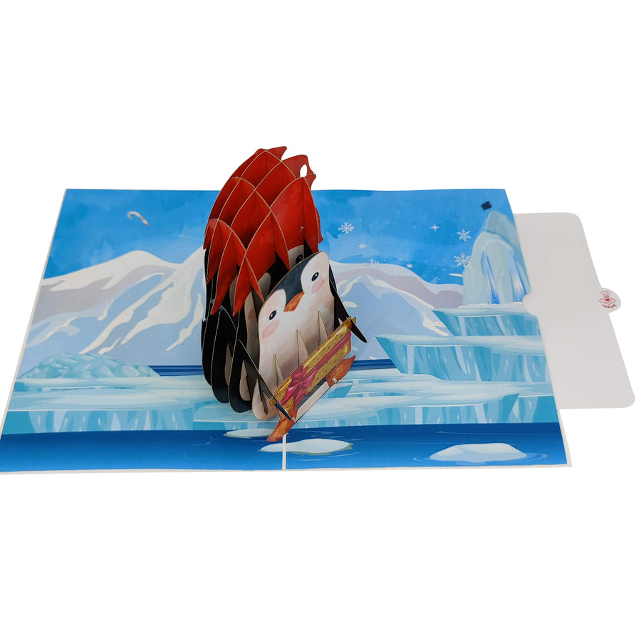 Christmas Penguin Pop-Up Card