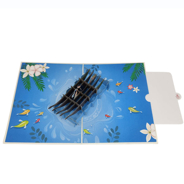 Wedding Boat Pop-Up Card - Image 4