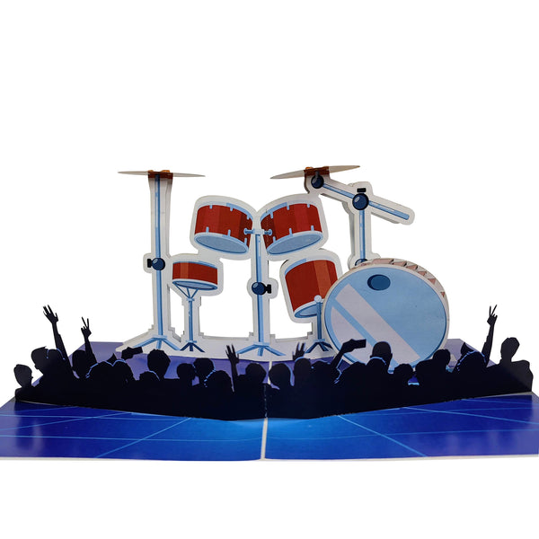 Red Drum Kit Pop-Up Card - Image 4