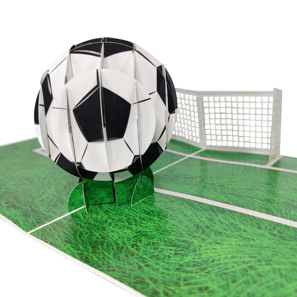 White Football & Goal Pop-Up Card - Image 3