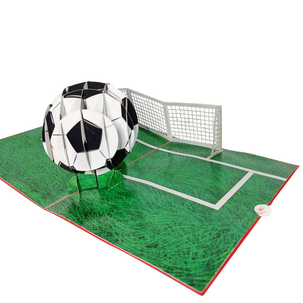 Red Football & Goal Pop-Up Card - Image 4