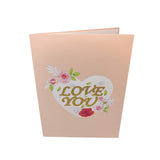 “Love You” Love Heart Pop-Up Card